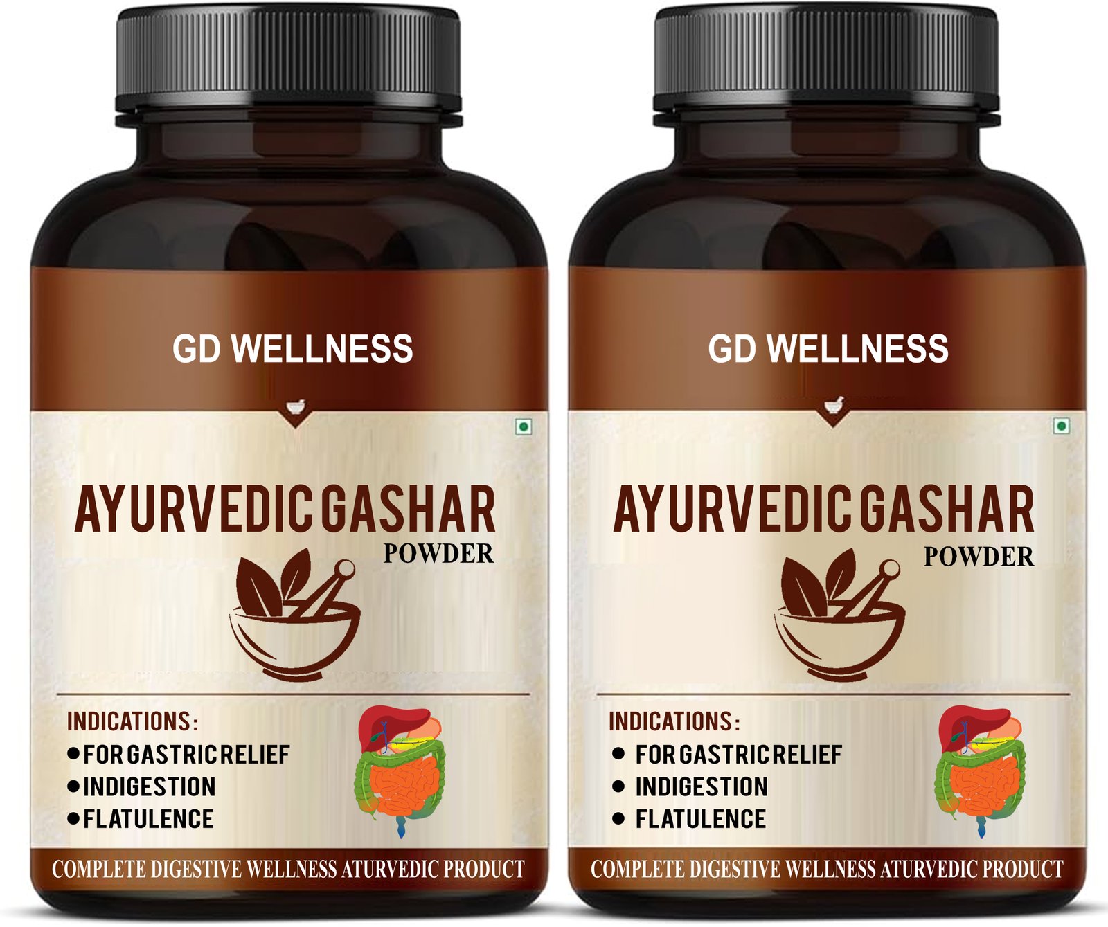 GD WELLNESS - AYURVEDIC GASHER powder. It's made up of 100% Ayurveda formulation.